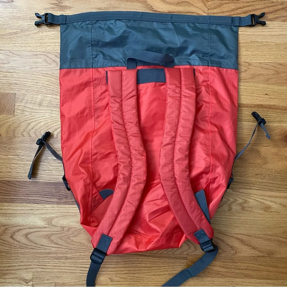 Field & Stream 30L Backpack Hiking Red Water Resistant Roll Top